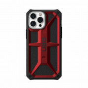 Urban Armor Gear Monarch Case - удароустойчив хибриден кейс за iPhone 13 Pro Max (червен)