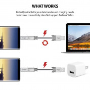 Ringke USB-C Male to Lightning Female Adapter - алуминиев Lightning адаптер за MacBook и устройства с USB-C порт (сребрист) (2 броя) 4