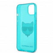 Karl Lagerfeld Choupette Head Silicone Case - дизайнерски силиконов кейс за iPhone 13 (син) 4