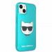 Karl Lagerfeld Choupette Head Silicone Case - дизайнерски силиконов кейс за iPhone 13 (син) 3