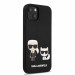 Karl Lagerfeld Karl & Choupette Silicone Case - дизайнерски силиконов кейс за iPhone 13 (черен) 3