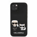Karl Lagerfeld Karl & Choupette Silicone Case - дизайнерски силиконов кейс за iPhone 13 (черен) 2
