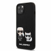 Karl Lagerfeld Karl & Choupette Silicone Case - дизайнерски силиконов кейс за iPhone 13 (черен) 1