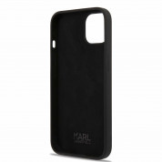 Karl Lagerfeld Karl & Choupette Silicone Case - дизайнерски силиконов кейс за iPhone 13 (черен) 4