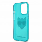 Karl Lagerfeld Choupette Head Silicone Case - дизайнерски силиконов кейс за iPhone 13 Pro Max (син) 5