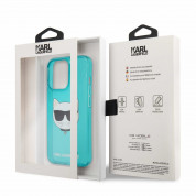 Karl Lagerfeld Choupette Head Silicone Case - дизайнерски силиконов кейс за iPhone 13 Pro Max (син) 6