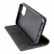 Tactical Xproof Flip Case - кожен калъф с поставка и отделение за кр. карти за iPhone 13 (черен) 2