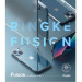Ringke Fusion Crystal Case - хибриден удароустойчив кейс за iPhone 13 (черен-прозрачен) 2