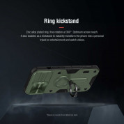 Nillkin CamShield Armor Hard Case - хибриден удароустойчив кейс с пръстен против изпускане за iPhone 13 (зелен) 4