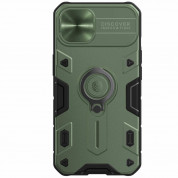 Nillkin CamShield Armor Hard Case - хибриден удароустойчив кейс с пръстен против изпускане за iPhone 13 (зелен) 1