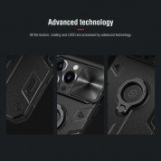 Nillkin CamShield Armor Hard Case - хибриден удароустойчив кейс с пръстен против изпускане за iPhone 13 Pro Max (черен) 3
