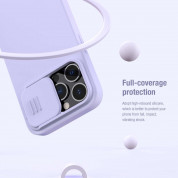 Nillkin CamShield Silky Magnetic Silicone Case - силиконов (TPU) калъф с MagSafe за iPhone 13 Pro Max (черен) 5