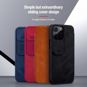 Nillkin Qin Book Pro Leather Flip Case - кожен калъф, тип портфейл за iPhone 13 Pro Max (черен) 9