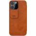 Nillkin Qin Book Pro Leather Flip Case - кожен калъф, тип портфейл за iPhone 13 Pro Max (кафяв) 1