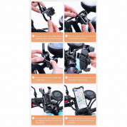 Joyroom JR-OK5 Phone Holder for Bicycle and Motorcycle - универсална поставка за колело и мотоциклет за мобилни телефони (черен) 4