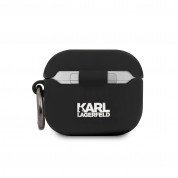 Karl Lagerfeld AirPods 3 Karl Head Silicone Case - силиконов калъф с карабинер за Apple AirPods 3 (черен) 1