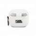 Karl Lagerfeld AirPods 3 Karl Head Silicone Case - силиконов калъф с карабинер за Apple Airpods 3 (бял) 2