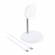 Anker PowerWave Magnetic Qi Charging Stand 7.5W - поставка (пад) за безжично зареждане за iPhone с Magsafe (бял)