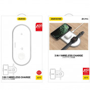 Dudao 3in1 Qi Wireless Charger 10W - тройна поставка (пад) за безжично зареждане за Qi съвместими устройства, Apple Watch и Apple Airpods (бял) 4