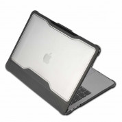 4smarts Full Body Sturdy Case - удароустойчив хибриден кейс за MacBook Air 13 (2018-2020), MacBook Air 13 M1 (2020) (черен-прозрачен)