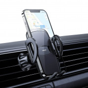 Joyroom Mechanical Car Air Vent Phone Holder - поставка за радиатора на кола за смартфони с ширина от 55 до 85 мм (черен) 1