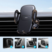 Joyroom Mechanical Car Air Vent Phone Holder - поставка за радиатора на кола за смартфони с ширина от 55 до 85 мм (черен) 5