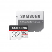 Samsung MicroSDHC Pro Endurance 32GB UHS-I 4K UltraHD class 10 up to 100 MBs with SD Adapter (for video monitoring) 3
