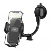Joyroom Mechanical Car Phone Holder with Adjustable Arm - универсална разтягаща се поставка за таблото или стъклото на кола за смартфони с ширина от 55 до 85 мм