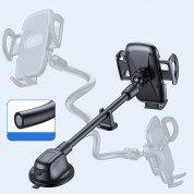 Joyroom Mechanical Car Phone Holder with Adjustable Arm - универсална разтягаща се поставка за таблото или стъклото на кола за смартфони с ширина от 55 до 85 мм 3