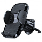 Joyroom Mechanical Car Air Vent Phone Holder - поставка за радиатора на кола за смартфони с ширина от 55 до 85 мм (черен)