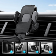 Joyroom Mechanical Car Air Vent Phone Holder - поставка за радиатора на кола за смартфони с ширина от 55 до 85 мм (черен) 5