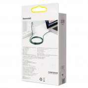 Baseus Digital Display USB-C to USB-C Cable PD 2.0 100W (CATSK-C06) - здрав кабел с въжена оплетка за бързо зареждане за устройства с USB-C порт (200 см) (зелен) 15