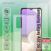4smarts 360° Starter Set X-Pro Glass - тънък силиконов кейс и стъклено защитно покритие за дисплея на Samsung Galaxy A32 5G (прозрачен) 1
