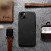 iCarer Leather Oil Wax MagSafe Case - кожен (естествена кожа) кейс с MagSafe за iPhone 13 (черен) 15