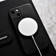 iCarer Leather Oil Wax MagSafe Case - кожен (естествена кожа) кейс с MagSafe за iPhone 13 (черен) 10