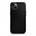 iCarer Leather Oil Wax MagSafe Case - кожен (естествена кожа) кейс с MagSafe за iPhone 13 (черен) 1