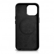 iCarer Leather Oil Wax MagSafe Case - кожен (естествена кожа) кейс с MagSafe за iPhone 13 Pro Max (черен) 5
