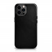 iCarer Leather Oil Wax MagSafe Case - кожен (естествена кожа) кейс с MagSafe за iPhone 13 Pro Max (черен) 1