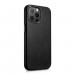 iCarer Leather Oil Wax MagSafe Case - кожен (естествена кожа) кейс с MagSafe за iPhone 13 Pro Max (черен) 8