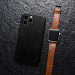 iCarer Leather Oil Wax MagSafe Case - кожен (естествена кожа) кейс с MagSafe за iPhone 13 Pro Max (черен) 13