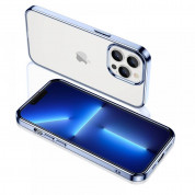 ESR Project Zero Case - силиконов (TPU) калъф за iPhone 13 Pro Max (син-прозрачен) 1