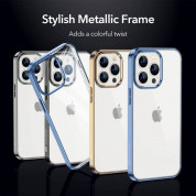 ESR Project Zero Case - силиконов (TPU) калъф за iPhone 13 Pro Max (син-прозрачен) 4
