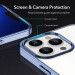 ESR Project Zero Case - силиконов (TPU) калъф за iPhone 13 Pro (син-прозрачен) 6