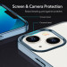 ESR Project Zero Case - силиконов (TPU) калъф за iPhone 13 (син-прозрачен) 6