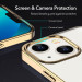 ESR Project Zero Case - силиконов (TPU) калъф за iPhone 13 (златист-прозрачен) 6