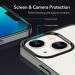 ESR Project Zero Case - силиконов (TPU) калъф за iPhone 13 (черен-прозрачен) 6
