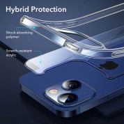 ESR Classic Hybrid Protection Set - хибриден удароустойчив кейс и 2 броя стъклено защитно покритие за дисплея на iPhone 13 (прозрачен) 4