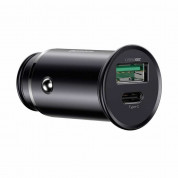 Baseus PPS Quick Car Charger 30W (CCYS-C01) - зарядно за кола с USB-A и USB-C изходи с технология за бързо зареждане (черен)