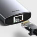 Baseus USB-C Metal Gleam Series 8-in-1 Hub (CAHUB-CV0G) - мултифункционален хъб за свързване на допълнителна периферия за устройства с USB-C (тъмносив) 10