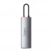 Baseus USB-C Metal Gleam Series 8-in-1 Hub (CAHUB-CV0G) - мултифункционален хъб за свързване на допълнителна периферия за устройства с USB-C (тъмносив) 5